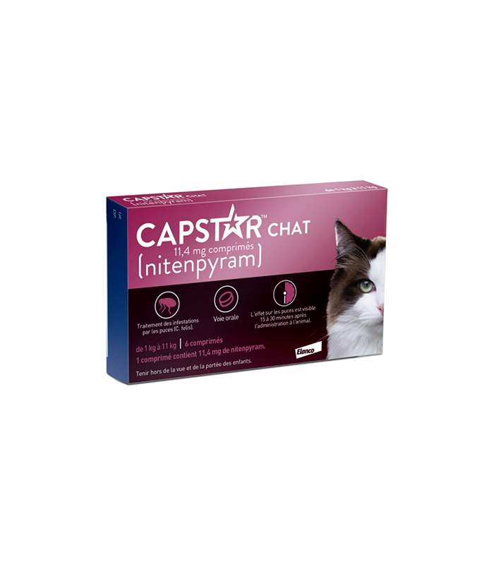 Capstar 11 4mg Chats 6 Comprimes Anti Puces Anti Puces Pas Cher Chez Monclubbeaute Avis Meilleurs Prix