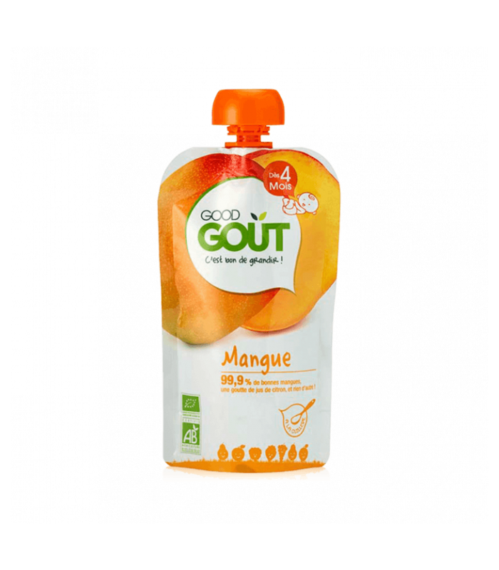 Good Gout Compotes en gourde bio mangue sans sucres ajoutés 