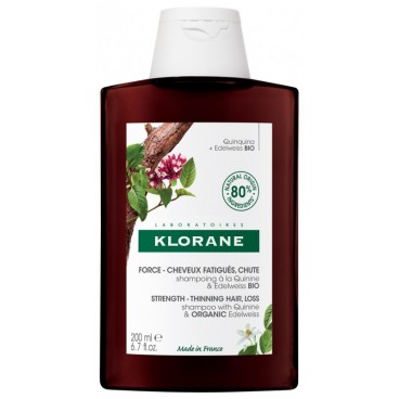 Klorane Shampooing Quinine et Edelweiss Bio 200Ml