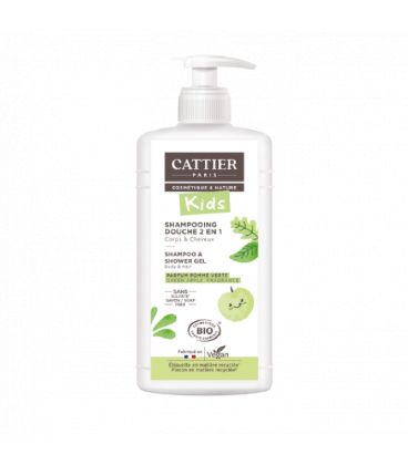 Cattier Gel Douche Shampooing Démêlant Parfum Sucré 500Ml