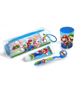 Trousse Gobelet, Brosse à Dents et Dentifrice Mario