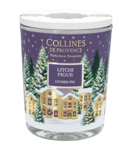 Collines de Provence Bougie Parfumée Litchi Figue 180 Grammes