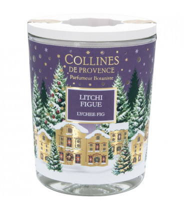 Collines de Provence Bougie Parfumée Litchi Figue 180 Grammes